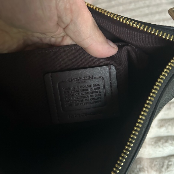 Coach Ellie File Bag in Black Pebbled Leather - Picture 5 of 13